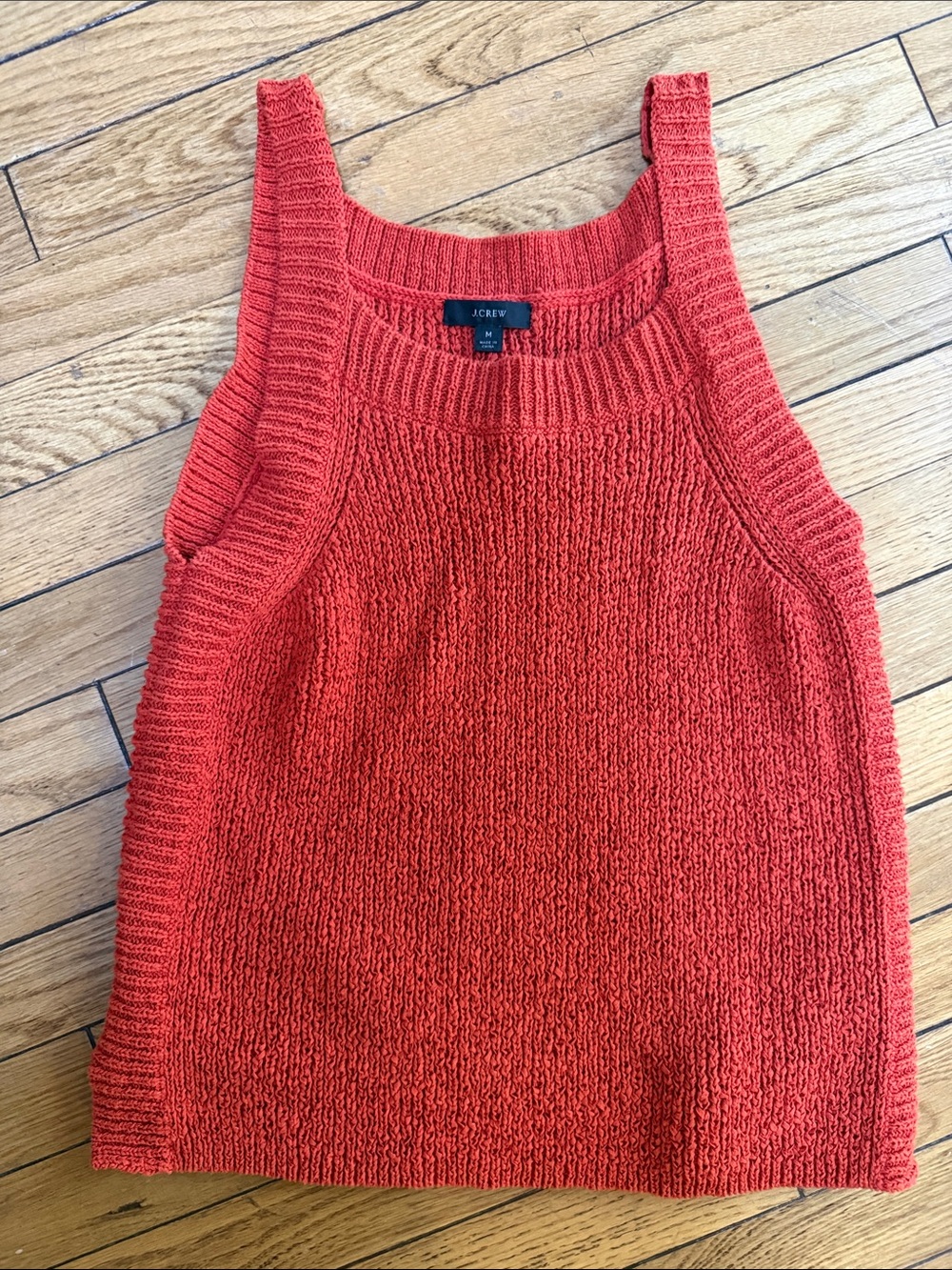 J. Crew Red Knit Tank Top